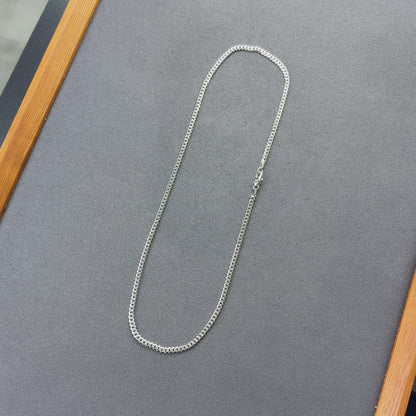 Łańcuch Cuban Białe Złoto - 3mm