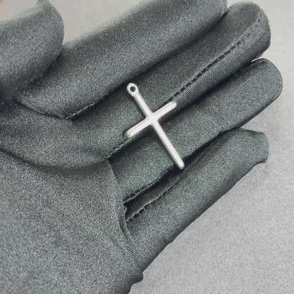 Zawieszka Simple Cross Białe Zloto