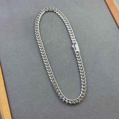 Łańcuch Cuban Białe Złoto - 10mm