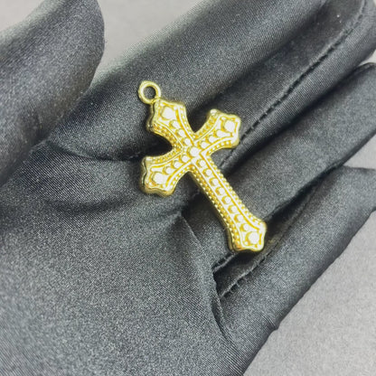 Zawieszka Bubble Cross Złota