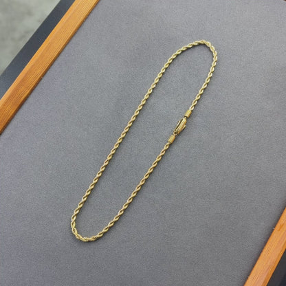 Łańcuch Rope Złoty - 4mm